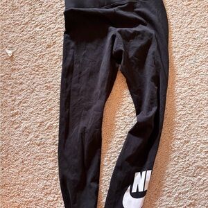 Nike womens Black Logo Leggings